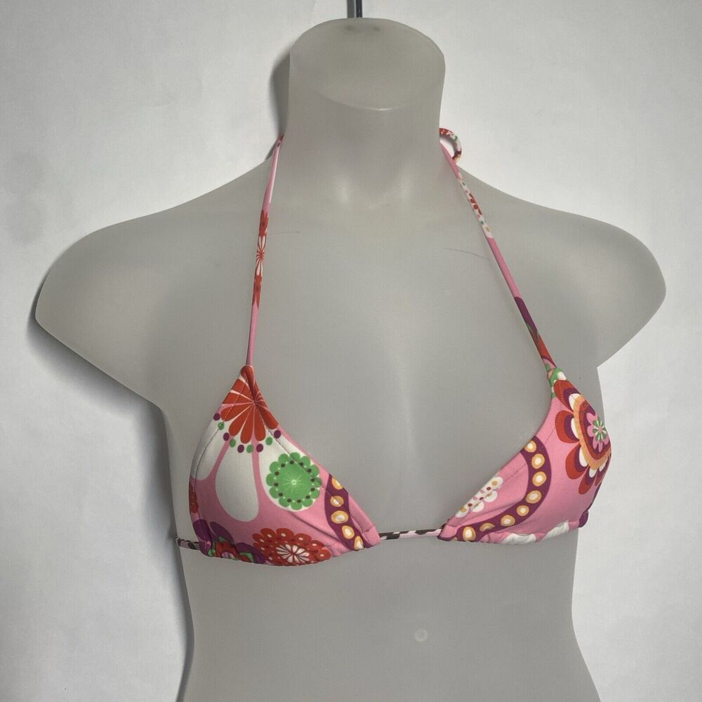 Cia.Maritima Bikini Brazilian 2-pc Women S Pink Floral in Puffy Star Pin Cheeky - Picture 4 of 12